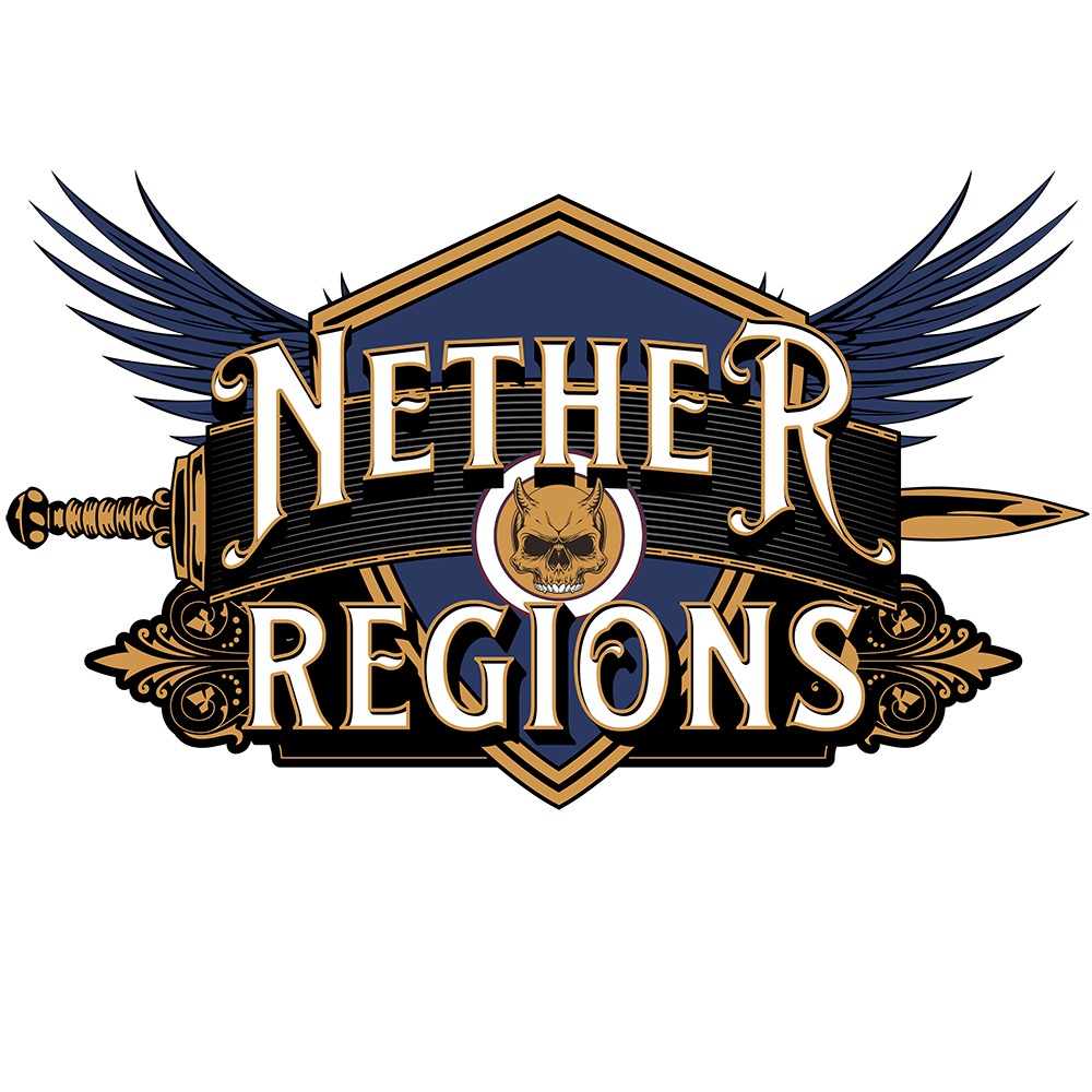logo for kinky comic book nether regions